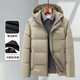 Veste en coton de graphène pour veste en coton pour hommes épaissis de veste chaude à grande taille de grande taille avec chapeau 2858 Black 2xl [poids 120-140jin [Jin est égal à 0,5 kg]]]
