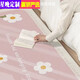 Star night ins style bedroom long bedside blanket master bedroom bed bed front carpet children's room pink small fresh thick foundation daisy thickened crystal velvet does not hide gray and easy to wear 60*180cm high-end blanket surface