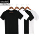 Modal 4-pack men's short-sleeved men's cotton vest men's t-shirt sports elastic slim black and white bottoming sweatshirt old man's shirt mixed color 4-pack XL(175/100)