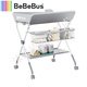 BEBEBUS baby diaper table household portable care table newborn baby diaper table massage foldable crib upgrade skeleton double-layer storage basket lift adjustable Other