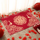 YONCHAG wedding floor mat home entry festive door mat bedroom wedding room door decorative foot mat red happy word foot mat Double Happiness H09 50*80 cm