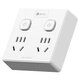 Internationaler Elektriker (FDD) Wireless 86 Typ Stecker Stromwandler-Sockel mit ultra-dünnem Hochleistungs-Bett-Würfelhöhle Ein-Turn vierzehn-Loch-Sockel [getrennter Schalter] Grau