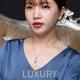 Nanxi 18K gold Nanyang Australian white pearl pendant single attachment noble white seawater pearl necklace women's jewelry white 18K gold 11-12mm+18K gold chain