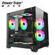 PowerTrain Glazed Sea View Room Case Column-less Desktop MATX Host 240 Water-cooled Glass Side Transparent Dreamland 360 Water-cooled White ATX Computer Case Glazed Black (Supports MATX motherboard 240 water-cooled)