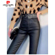 Pierre Cardin Internet Celebridades Pantalones para mujeres Femeninos Autumnia e invierno Estilo coreano Correa apretada Zipper más Pantalones de cuero Velvet Leggings de cintura Alta Penche Pencil PIEL PIELO/Pantalones de cuero Pantalones de cuero [Estilo 9928] Además de Velvet M [95-105Jin [Jin equivale a 0.5 kg]] El código de la tarjeta