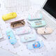 
Li Shen Korean version of male and female students simple and personalized portable ins anti-pressure glasses box fresh and cute myopia glass storage box Cola bottle blue plus velvet mirror cloth + cleaning liquid