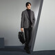 Sieben Brand [Wolle] Anzug Jacke für Herren und Winter Neuer Modetrend Slim Single Jacquard Anti-Falten-Anzug für Männer Schwarz B54 (190/108b)