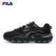 斐乐（FILA）男女同款跑步鞋舒适轻便慢跑透气休闲运动鞋七夕送掠夺者情侣鞋 黑/中灰-BM【男款】 43