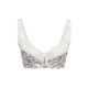 Leichtigkeit bestickter Spitze Speicher Ringfunktion Einstellungsformular für Frauen E1048 Off-White Print 80F