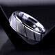 MZMZPT950 Platinum Ring Men's Silver Single Ring High-end Trendy Men's Personalized Platinum Ring Frosted Tail Ring Light Luxury Style - Silver White 5MM (No. 14-30) Free Engraving