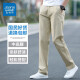 真维斯（Jeanswest）休闲裤男士春夏季新款2025宽松直筒纯棉舒适透气时尚百搭长裤子男 浅灰 34 码(2尺7)