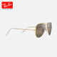 雷朋（RayBan）雷朋太阳镜蛤蟆飞行员潮流彩膜反光镜面系列墨镜RB3025可定制 9196G5复古金镜框 尺寸62