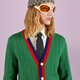 GUCCI Gucci Double G and plaid silk jacquard tie [Chinese Valentine's Day gift] Blue All size