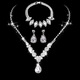 
ShiJUN (SHIJUN) Bridal Jewelry Wedding Jewelry Set Three-piece Set Brightening Rhinestone Zircon Angel Tears Drop Necklace Earrings 501+838 Necklace Earrings Bracelet