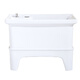 Mop pool ceramic balcony washing mop pool household mop pool bathroom small and large mop basin with high-curved faucet 37 cm backrest type filter Taiwan controlled drain