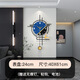 Jiujiuda Watch Living Room Home Wall Clock Creative Fashion 2025 New Simple and Atmospheric Internet celebrity restaurant wall hanging decoration clock WM653 Small [32X58CM]