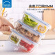 LOCK/LOCK glass crisper, heat-resistant glass bowl, oven, microwave, lunch box, high borosilicate transparent refrigerator, classified storage box, three-piece set