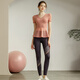 Sporn yoga clothing women's suit summer new short-sleeved thin fitness clothing loose large size professional Pilates sports suit pink top (with chest pad) + leg shaping trousers XXL (140-160Jin Jin equals 0.5 kg)