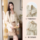Xiangying New Chinese Style Long Sleeve Shirt Women's 2024 Spring and Summer New Shirt Jacket Button Tassel Smudged National Style Top Camel S