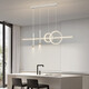 Guanmu Lampe Set Living Room Strimpes Trois chambres et deux salons Lument de plafond Luxury Luxury Modern Simple Style Restaurant Éclairage DP2131-1050 Wuji LED (blanc + noir) Installation de colis