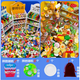 Zhiai mini jouets et supermarchés, magasin de commodité en petits ornements de bouteille de vin, mini jouets de maison récompense petit cadeau, panier de métal [couleur aléatoire]