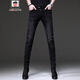 AEMAPE/American Apple Spring and Autumn High-end Jeans Men's Middle-aged Korean Style Business Casual Small Feet Pants Men's Elastic 1049 Gray 28 [Suggested 90-100Jin [Jin equals 0.5 kg]]