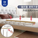 Beeio no-punch bed fence for the elderly, bedside guardrails for paralyzed patients, stainless steel, anti-fall, foldable bed guardrails, wood grain stainless steel + 6 levels + 3 bases / no punching
