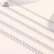 Aido Diamond Platinum Shining O-shaped Chain for Women PT950 Platinum Necklace Versatile Clavicle Chain with Pendant Plain Chain Weight 2.8-3.0g Length 50cm