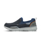 Skechers Herrenschuhe Leichtes Schock-Polstering-Kee-Resistant Business Casual Wanderschuhe Leinwandschuhe Vielseitige einstufige NVY Sea Blue 39.5