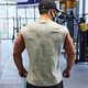 Lutielang sleeveless sports T-shirt fitness vest muscle training men's loose running vest quick-drying elastic breathable moonlight gray L