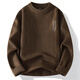 Hengyuanxiang Schwergewichtiger Pullover Herren Wollpullover Wolle Herbst und Winter 2024 Neues verdickte und warme innere Kleidung für Männer gestrickt 826 Grey City Light Fashion L ca.