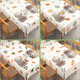 Baifei pvc rectangular table mat tablecloth no-wash oil-proof waterproof anti-scalding light luxury dining table living room coffee table tablecloth big orange Italian 120*180cm