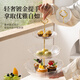 CAIZHI fruit plate dry fruit plate candy afternoon tea dessert plate snack pastry plate fruit dessert plate 2 layers CZ6873