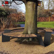 Restaurant à table ronde en plein air, café, chaise de parc de loisirs en plein air, meubles de table de hall et de chaise de l'hôtel Courtyard, chaise simple en dossier 2300 * 600 * 840