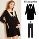 Fisher-Price American Fisher-Price Pregnant Women Autumn 2025 New Dress Tops Sweater Large Size Suit Fashionable Autumn and Winter Women Black Regular Style L 120-140 Jin Jin equals 0.5 kg Suitable to wear