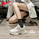 Warrior official sports shoes for women, autumn breathable running shoes, dad shoes, white shoes for women