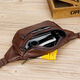 
Cool kangaroo waist bag men's genuine leather cowhide multifunctional large capacity oblique crossing construction site work running waist new mobile phone bag 866 black