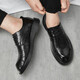 XO leather shoes men [cowhide] 2025 spring and summer men's shoes lace-up derby shoes men business formal casual shoes men black [hand-grabbed cowhide-four seasons] 6621 42
