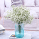 AIMAN Gypsophila dried bouquet for home decoration, living room and bedroom decoration, flower arrangement, eternal freshness, birthday gift with vase, Gypsophila white + pink + white porcelain bottle, dried flower bag