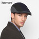 Kenmont autumn and winter men's retro short-brimmed woolen splicing beret fully sealed warm wool hat km-5144