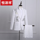 Hengyuanxiang new performance clothing men's adult suit singer host costume stage chorus emcee performance dress black top + pants with tie 180/92A XL weight 160Jin Jin equals about 0.5 kg