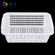 Guxiang rectangular plastic basket large thickened turnover basket organization basket toy sundry clothing storage basket vegetable washing basket white No. 3 basket 320*240*98mm 2 pieces