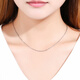 Saturday Fu PT950 platinum necklace O-shaped clavicle chain PT050445 about 2.86g 42cm birthday gift