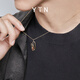 YIN Hot Heart Double Hot Necklace Joyside co-branded carnelian 18K gold single pendant + free silver gold-plated chain