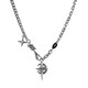 Qi Xiaomi necklace men's trendy niche high-end boys' clavicle chain hip-hop ins versatile titanium steel chain clothes pendant