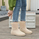 Xili 2023 new mid-tube rain boots for female internet celebrity mid-top waterproof shoes for adult kitchen anti-slip rubber shoes soft sole overshoes rain boots beige 37