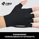 Lamparda 24 neue Doppelpfeilradhandschuhe für Männer und Frauen Sommer-Straßenfahrradhandschuhe Halbfinger-Stoßdämpferungsausrüstung Mond Schatten mit weißem M (Empfohlene Palmbreite 8-9 cm)