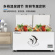 Royalstar freezer commercial first-level energy efficiency large capacity, single temperature, multi-door horizontal large refrigerator, large supermarket ice cream cabinets, energy saving, electricity saving 718 double doors, 1800690850