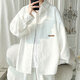 Xiyu white shirt men's long-sleeved 2024 spring new casual jacket boy shirt teenager student Hong Kong style shirt XY C9871 white M about 95-110Jin [Jin equals 0.5 kg] can be worn