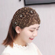 Qumeisi's new plum blossom hollow hairband Douyin Internet celebrity wide-brimmed pressed hair non-slip white hair cover headband women's headwear headband hairband single row diamond-coffee